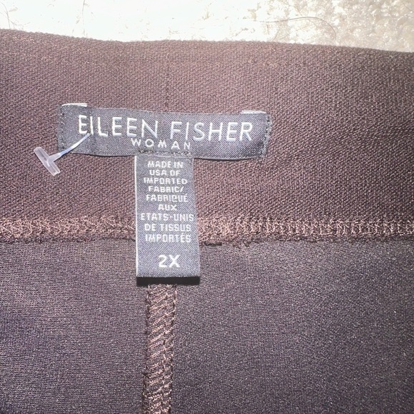 EILEEN FISHER KNIT Brown elastic waist coastal grandma stetch ankle pants 2X - Picture 5 of 11